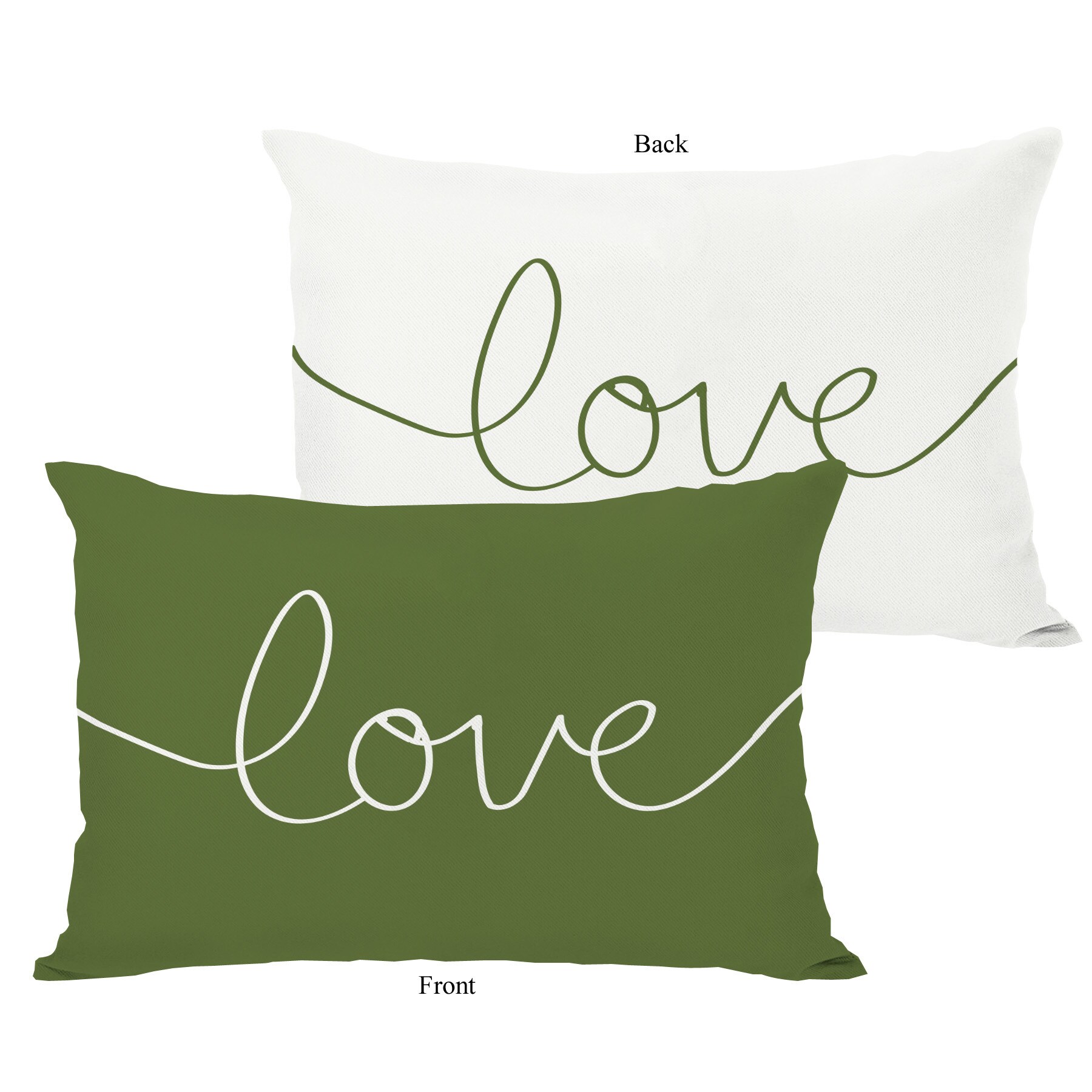 Shop Love Mix Match Holiday Ivory Green Throw Pillow On Sale