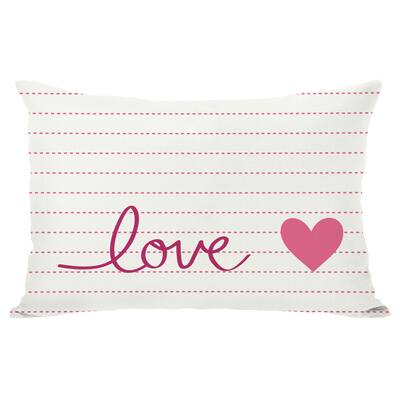 Love on a line Throw Pillow