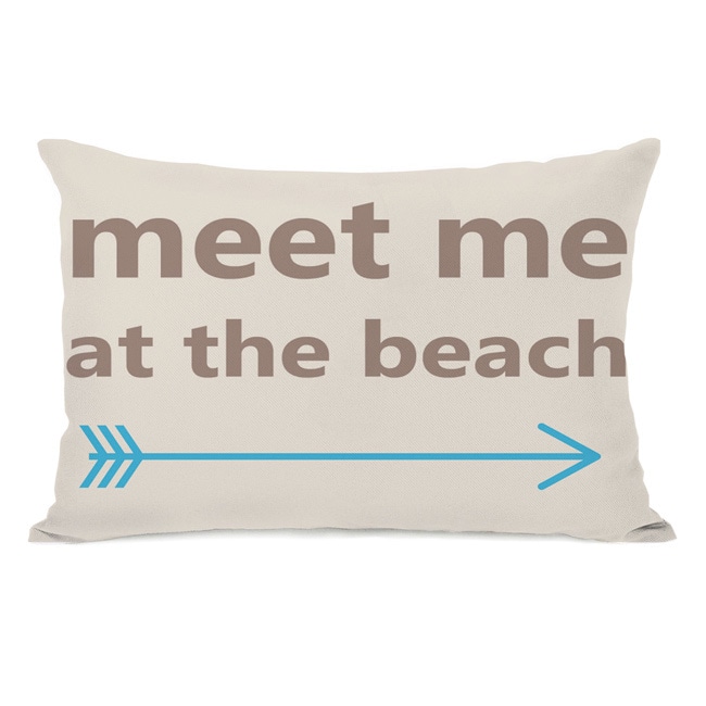 Shop Meet Me At The Beach Throw Pillow On Sale Free Shipping