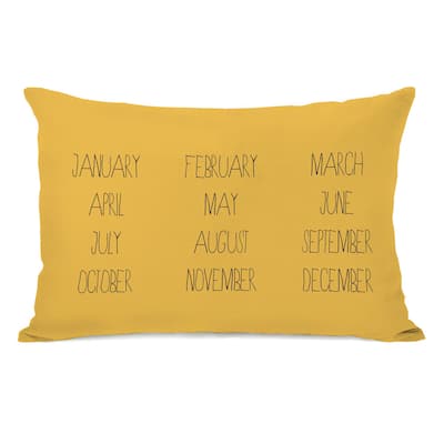 Months Yellow Throw Pillow