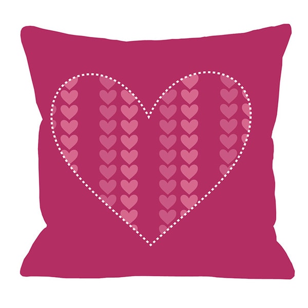 Repeating Heart Throw Pillow. Opens flyout.