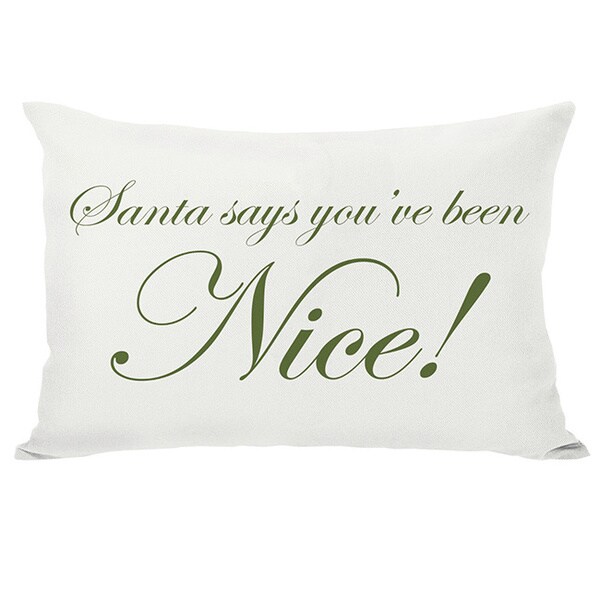 Santa Says Naughty or Nice Reversible Throw Pillow - Free Shipping On Orders Over $45 ...