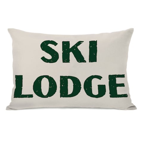 Ski Lodge Throw Pillow