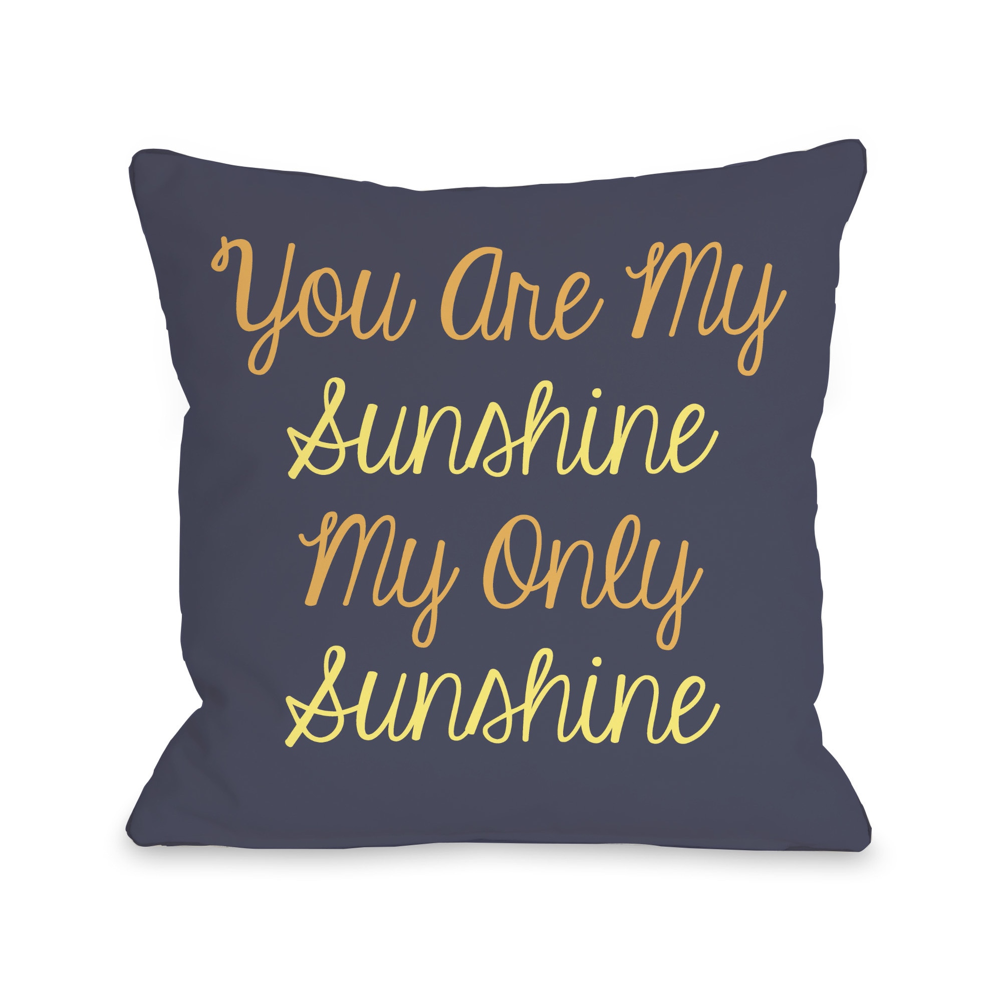 Linen Throw Decorative Pillow Case Cushion Cover You Are My Sunshine Words JJ