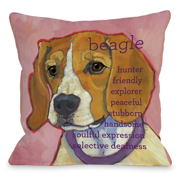 beagle decorative pillow