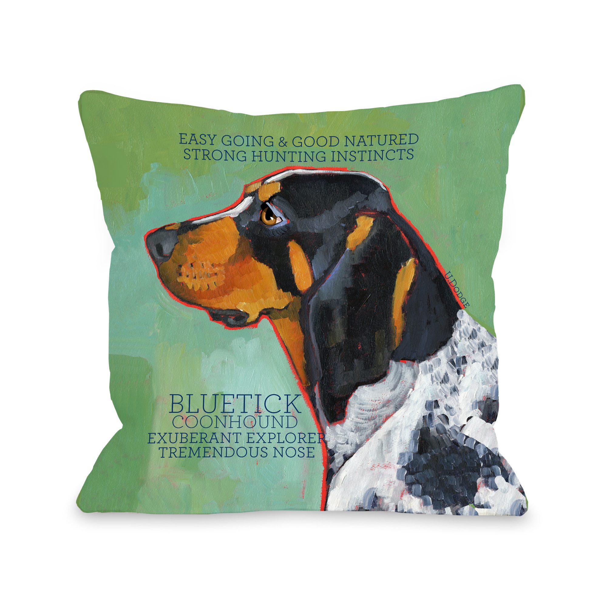 Bluetick Coonhound 2 Throw Pillow   Shopping   Great Deals