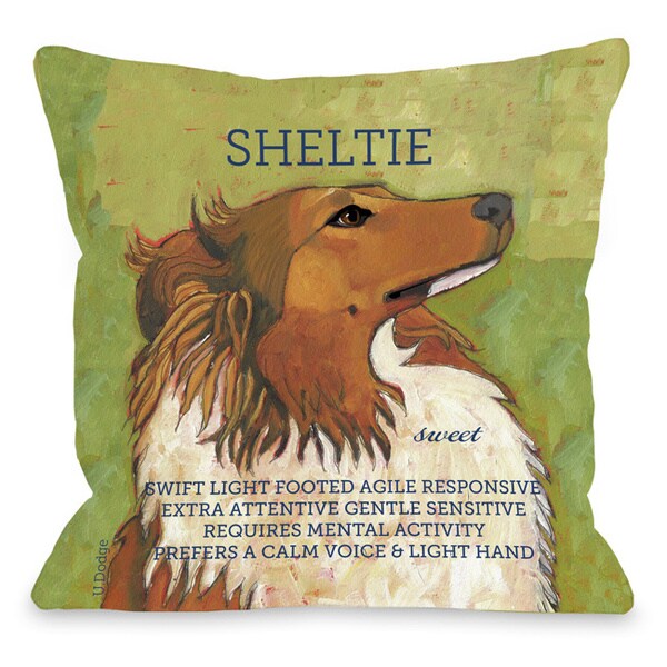 sheltie christmas pillow