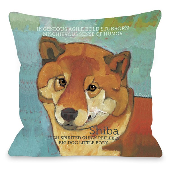 shiba throw pillow