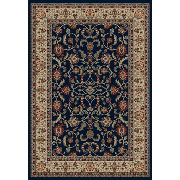 Traditional Oriental Keshan Navy Area Rug (5'3 x 7'7) Free Shipping