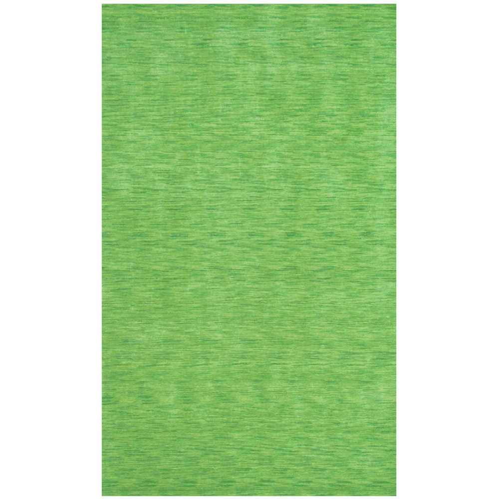 Sage/ Blue Wool Area Rug (5 X 8)