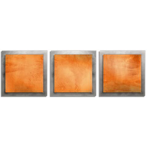 Orange Essence' 2-Layer Modern Metal Wall Art