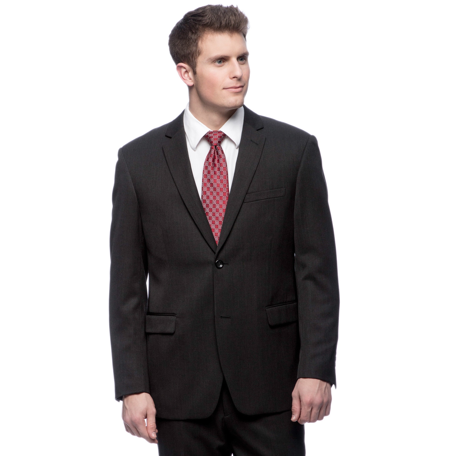 Martino Mens Slim Fit Wool Rich Black Wool Blend Suit