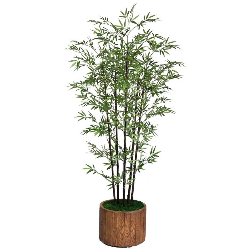 77-inch Tall Banana Tree and Real Touch Leaves in 16-inch Fiberstone Planter - 77"