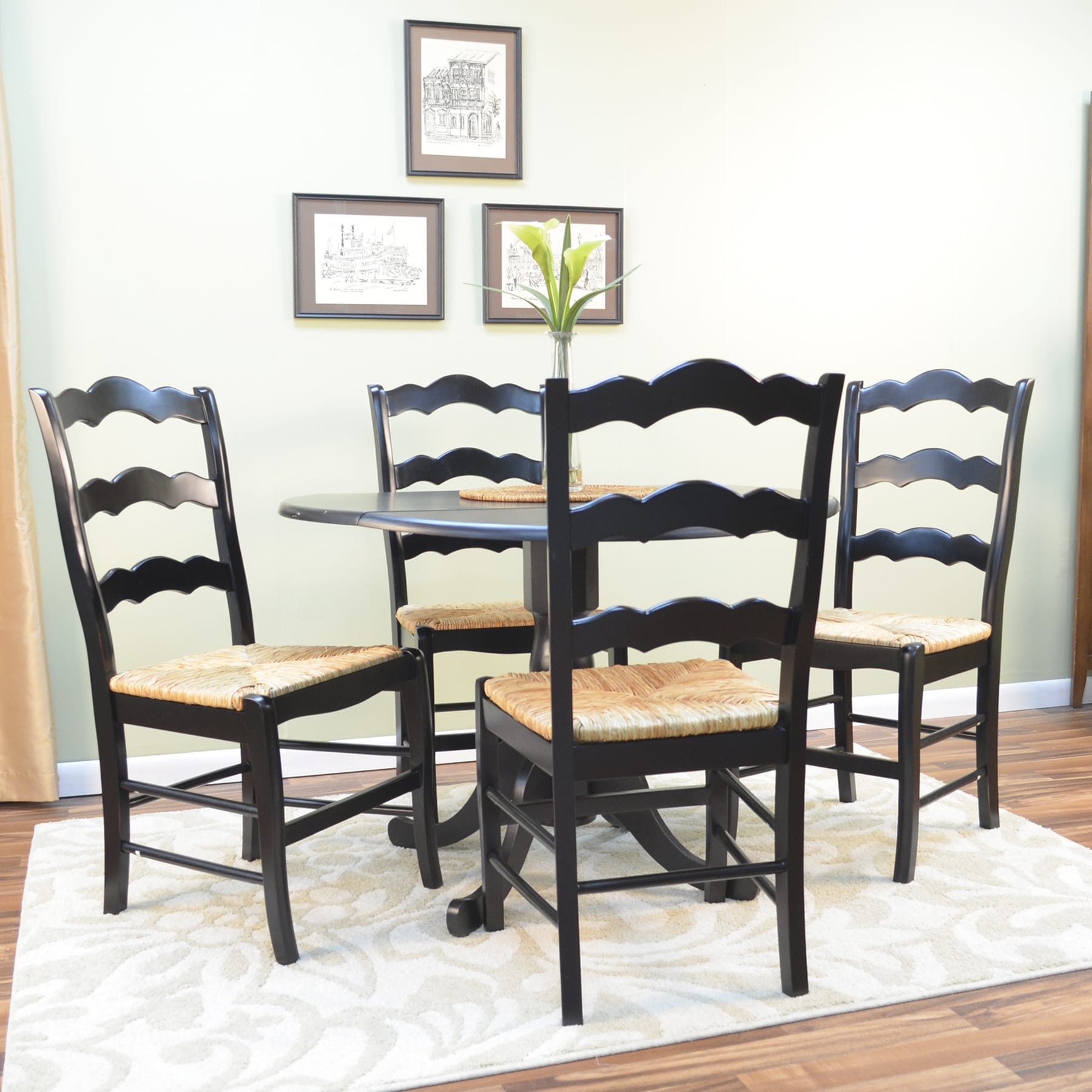 Antique Black Lyon Dining Set