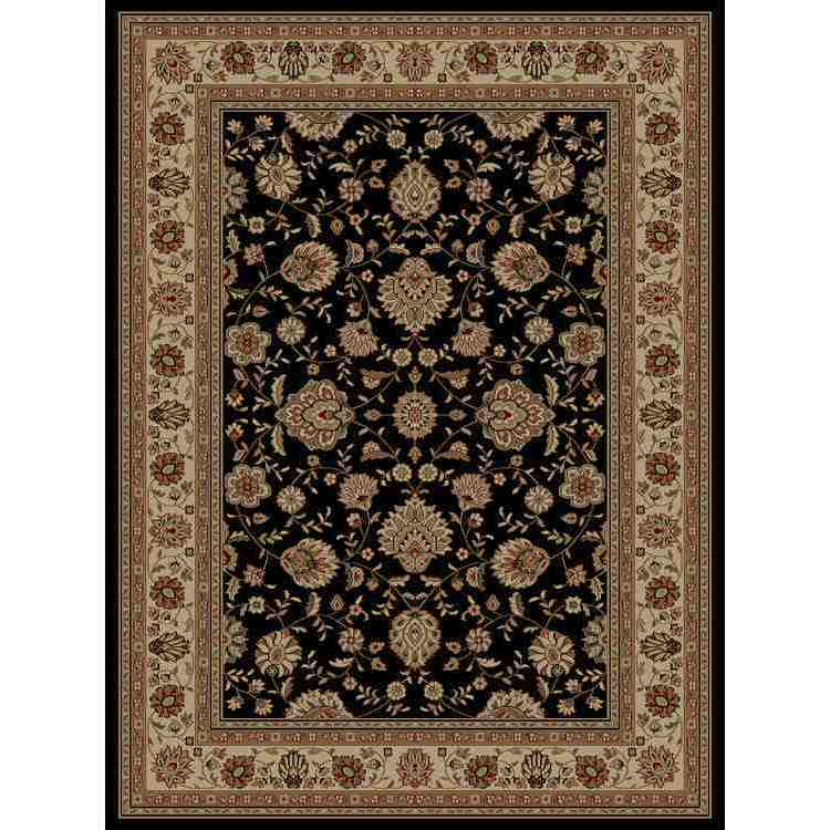 Keshan Black Area Rug (53 X 73)