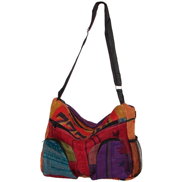 Shop Handmade Recycled Jute Shoulder Bag (Nepal) Free Shipping On