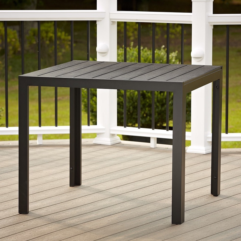Shop Cosco Outdoor Resin Slat Dining Table Free Shipping Today