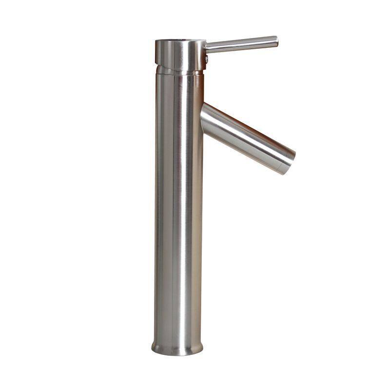 Elite Frosted Square Tempered Glass bathroom Sink with Faucet Combo