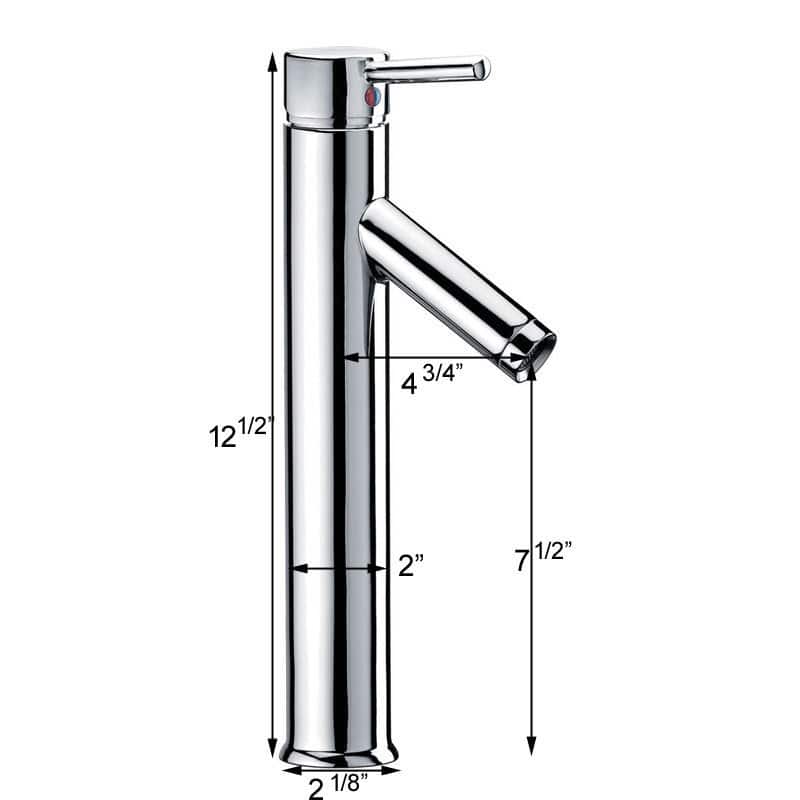 Elite Frosted Square Tempered Glass bathroom Sink with Faucet Combo