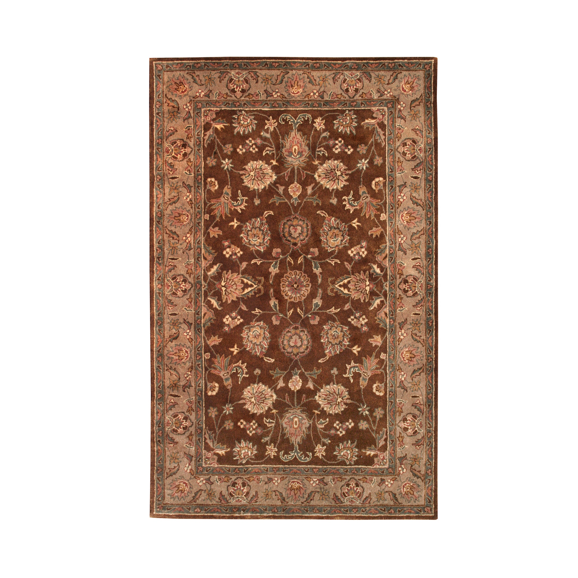 Hand tufted Vintage Brown/ Camel Wool Area Rug (23 X 8)