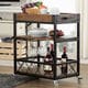 preview thumbnail 4 of 39, Myra Rustic Serving Cart with Wine Inserts and Removable Tray Top by iNSPIRE Q Classic