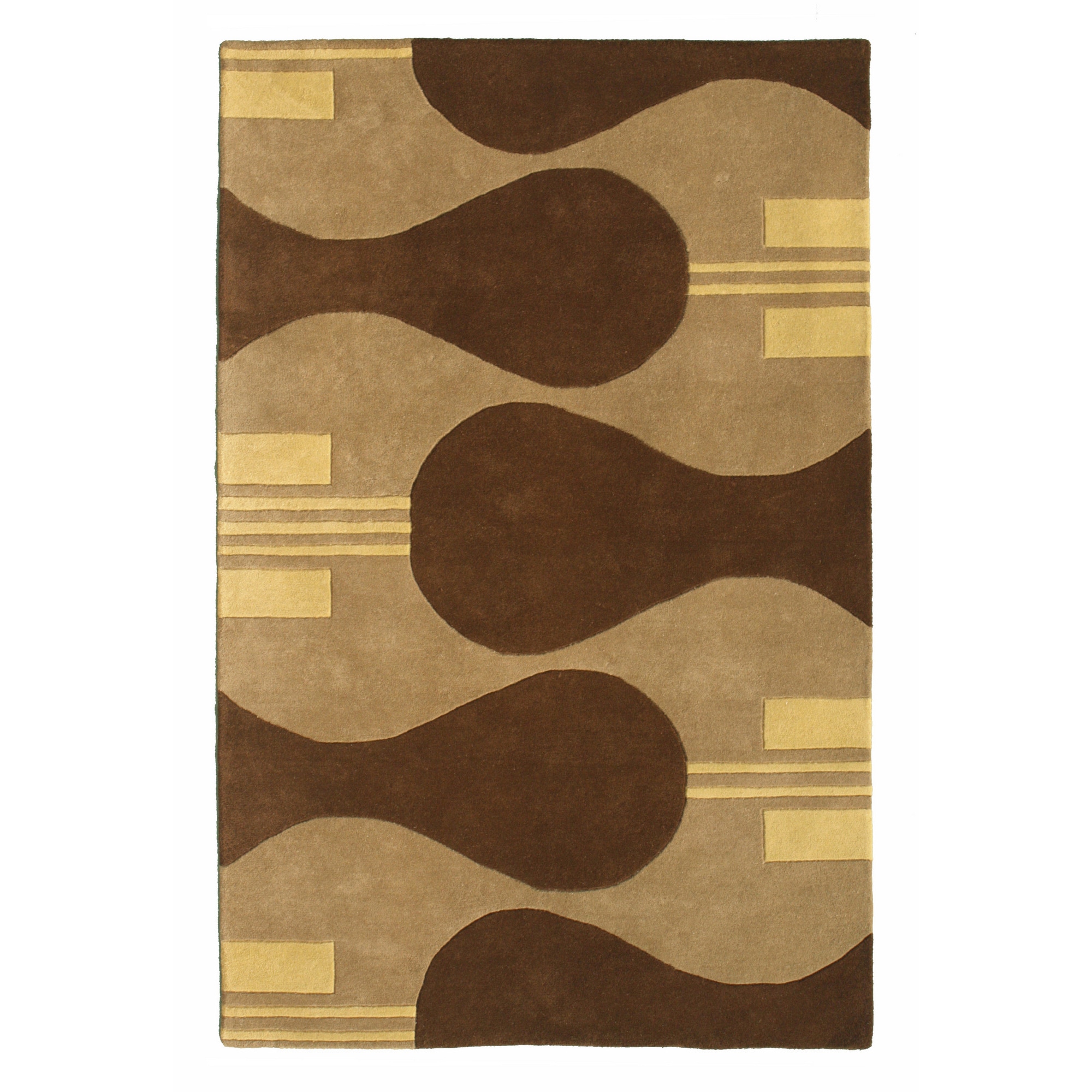 Eleen Camel/ Brown Wool Area Rug (8 X 11)