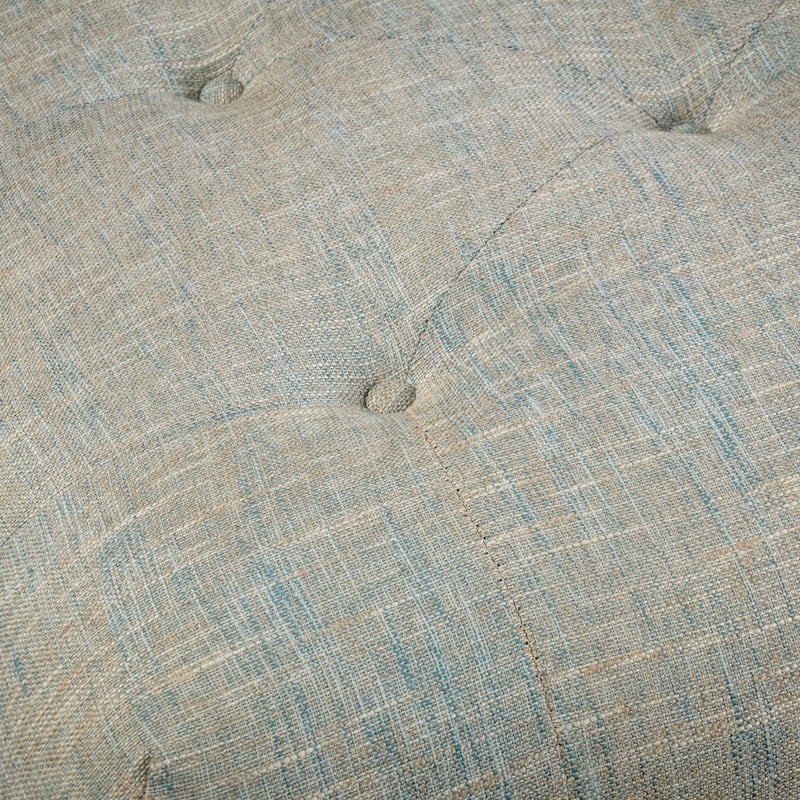 Bordeaux Vapor Fabric Tufted Ottoman by Christopher Knight Home