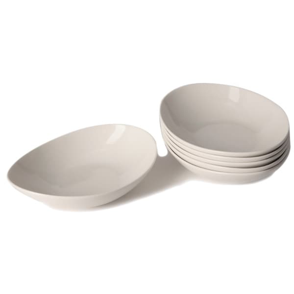 Whisper White Coupe Bone China Pasta Bowls (Set of 6) Free Shipping