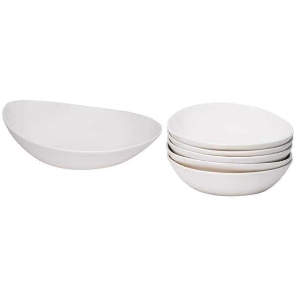 Whisper White Coupe Pasta Bowls 22oz Set Of 6 Overstock 8447856