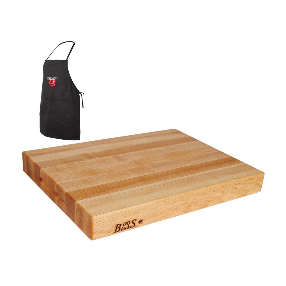 John Boos R01 Maple 12x18x1.5 Cutting Board/ Wusthof Apron