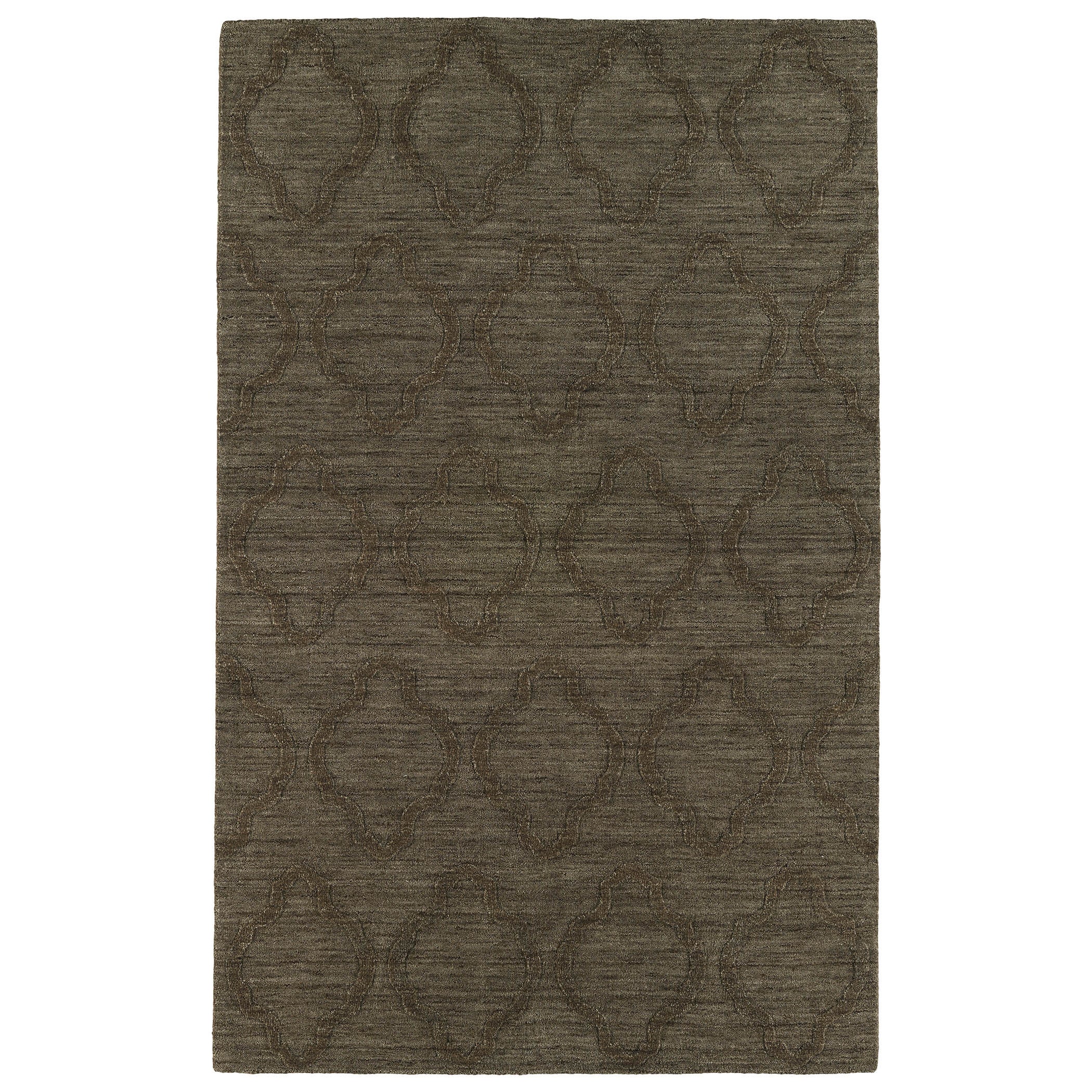 Chocolate Brown Modern Printed Wool Rug (2 X 3)