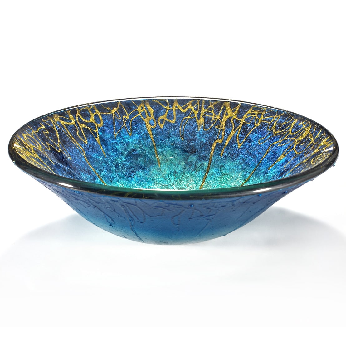 Abstract Seastorm Motif Glass Sink Bowl