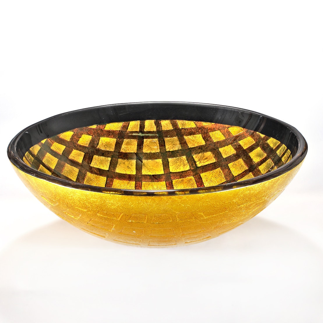 Chrome Motif Glass Vessel Sink Bowl