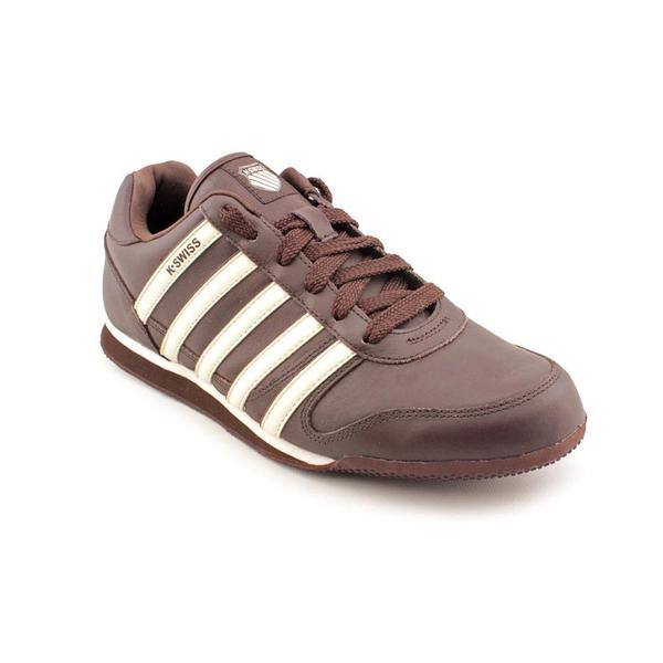 Shop K Swiss Men S Whitburn Sp L Brown Leather Athletic Shoes