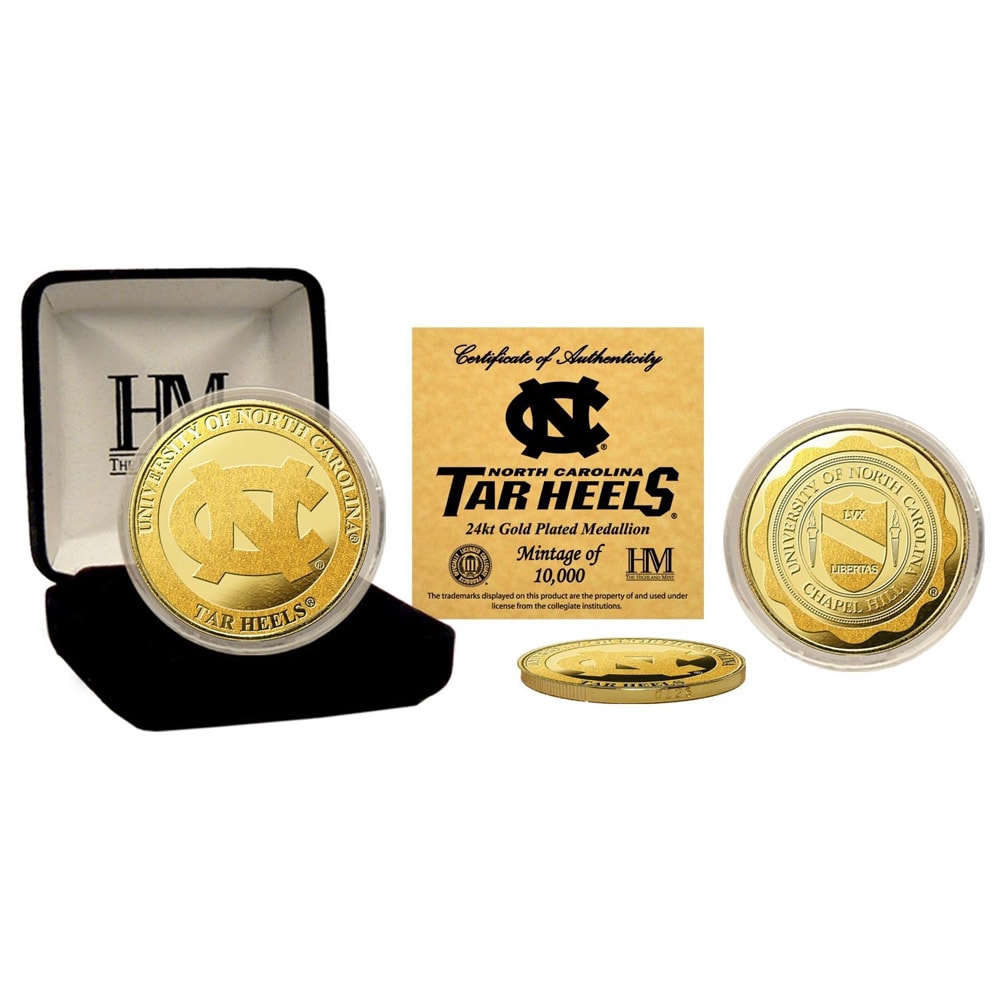 University Of North Carolina 24 karat Gold Coin (MultiDimensions 8 inches high x 4 inches wide x 1 inch deepWeight 1 pound )