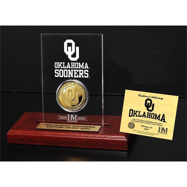 University of Oklahoma Gold Coin Etched Acrylic   15743198  