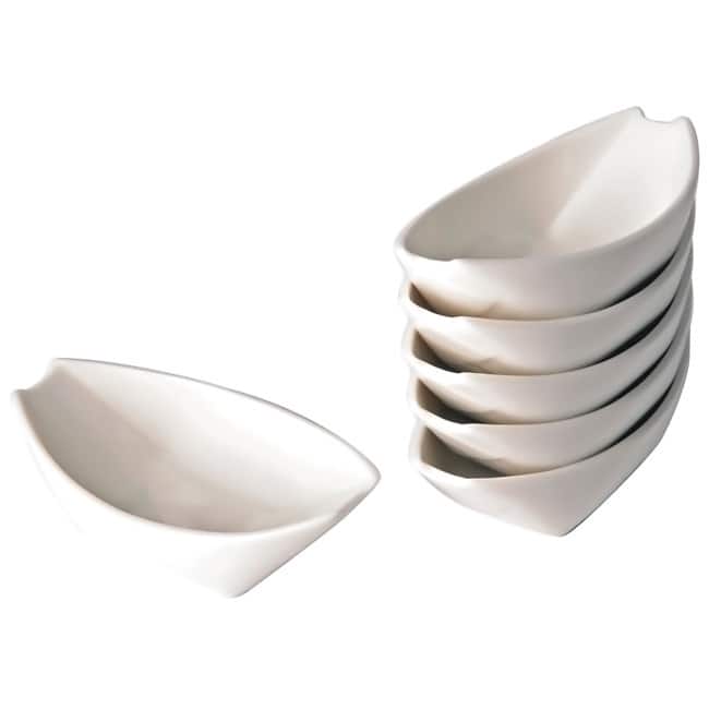 Whisper White Dipping Boat (Set of 6)
