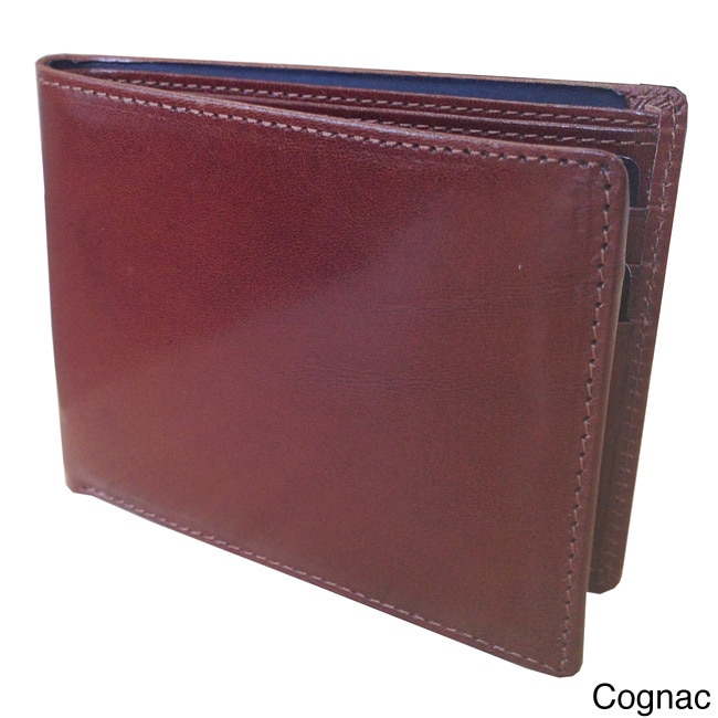 Italian Leather Billfold Wallet With Removable Passcase