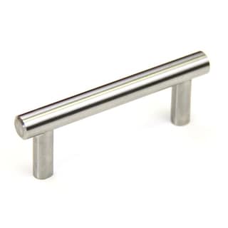 Stainless Steel Cabinet Hardware - Shop The Best Deals For May 2017 - Solid Stainless Steel 4-inch Brushed Nickel Cabinet Bar Pull Handles (Case  of 15