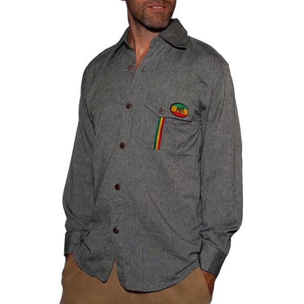 Mens Rasta Patch Jah Army Shirt (Nepal)   15744422  