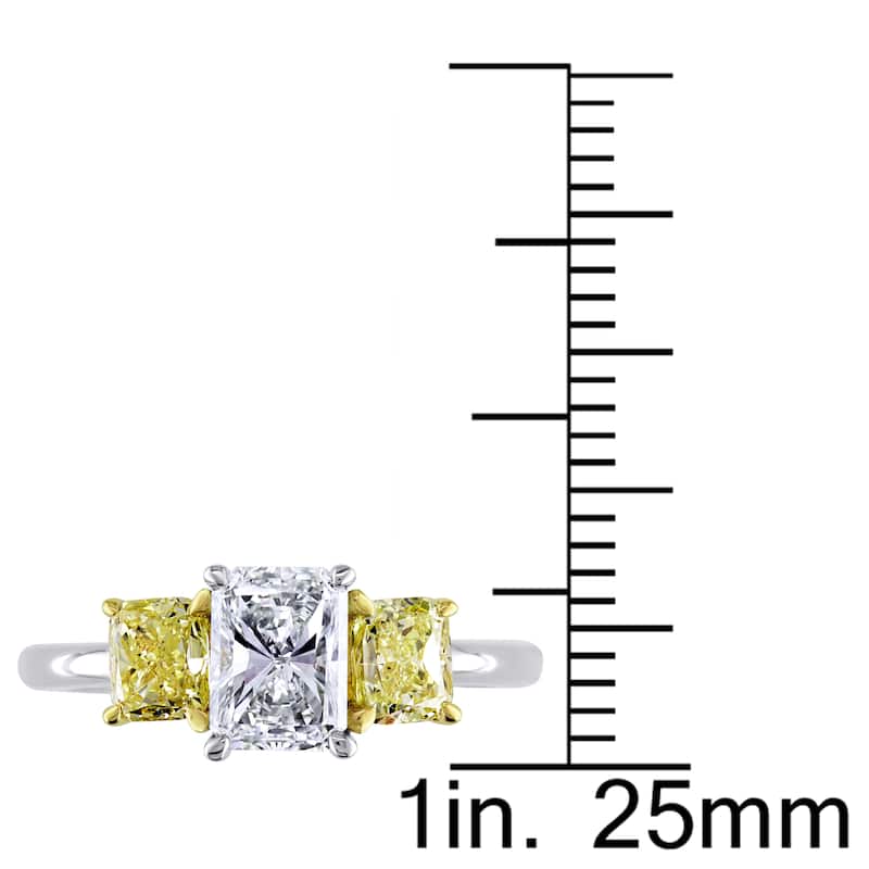 Miadora Signature Collection 18k Gold 2ct TDW Yellow and White Diamond Ring