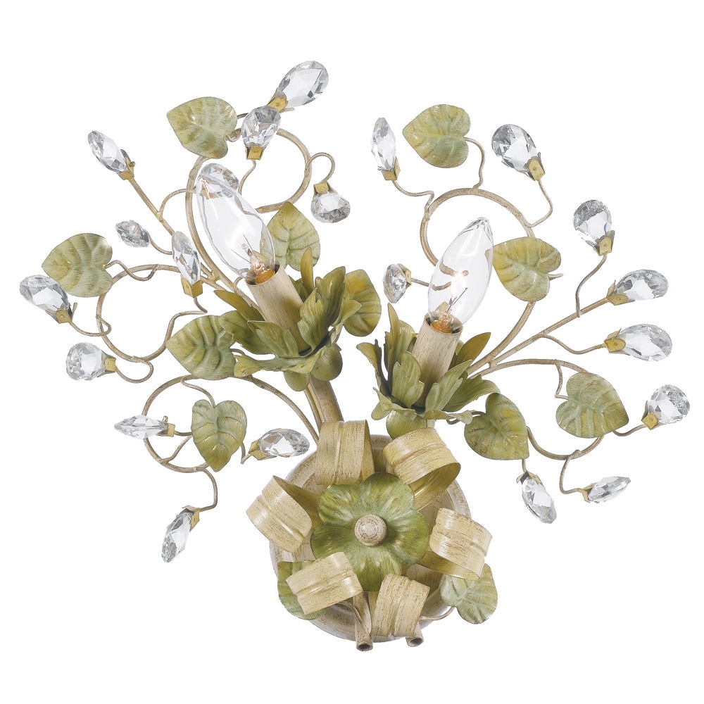 Josie 2 light Champagne/green Tea Wall Sconce