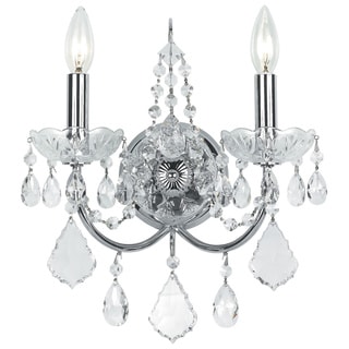Shop Crystorama Imperial Collection 2-light Chrome Wall Sconce - Free ...