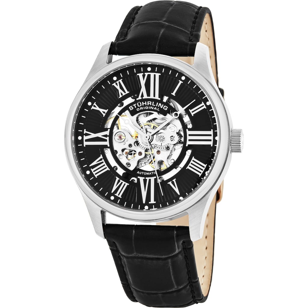 Stuhrling Original Men's Atrium Black Automatic Strap Watch