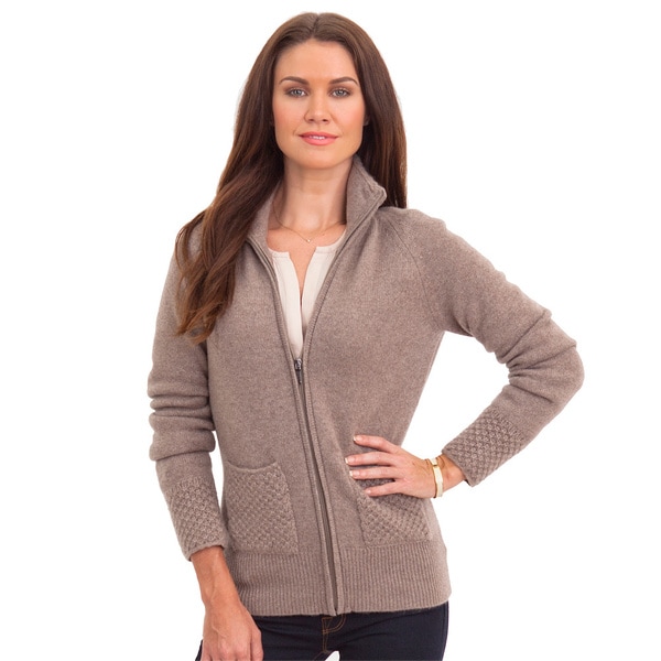 Shop Luigi Baldo Women's Italian Cashmere Fullzip Sweater Free