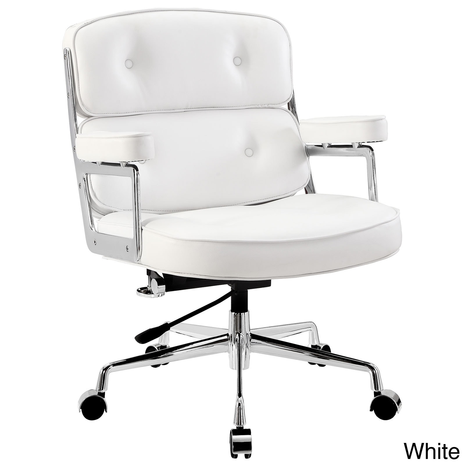Deluxe Vinyl Executive Office Chair In Black