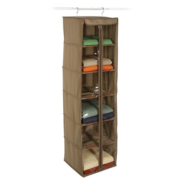 Richards Homewares Cedar Inserts Canvas 6-shelf Hanging Organizer