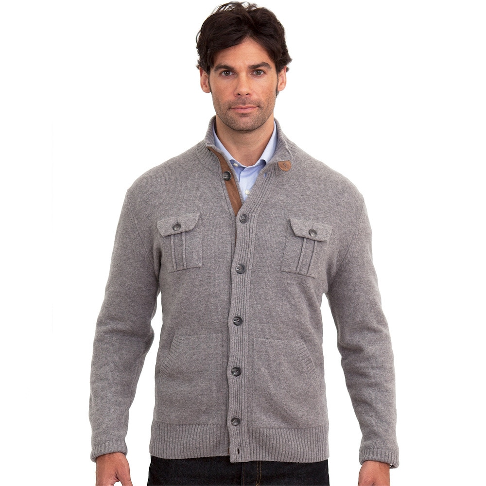 Luigi Baldo Italian Made Mens Cashmere Blend Cardigan  