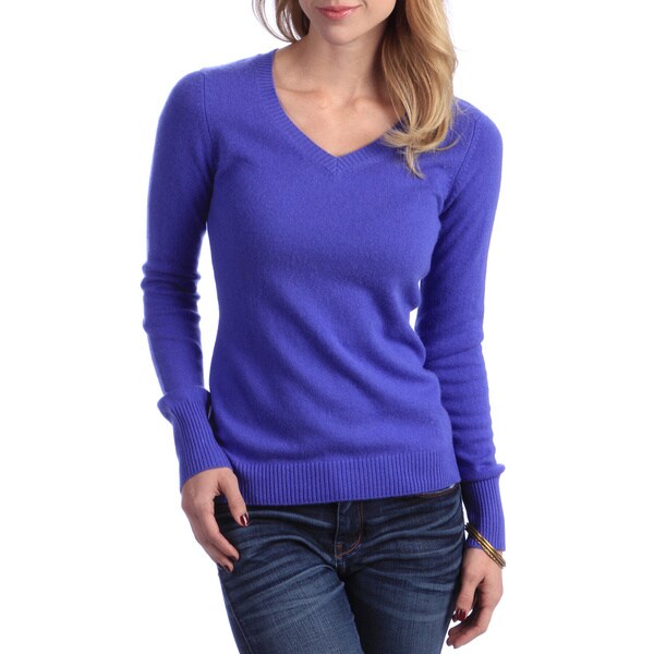 Enzo Mantovani Women's Cashmere V-Neck Sweater - Free Shipping ...