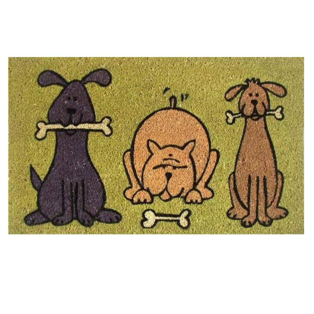 17 X 29 inch Doggie Fun Coir With Vinyl Backing Doormat